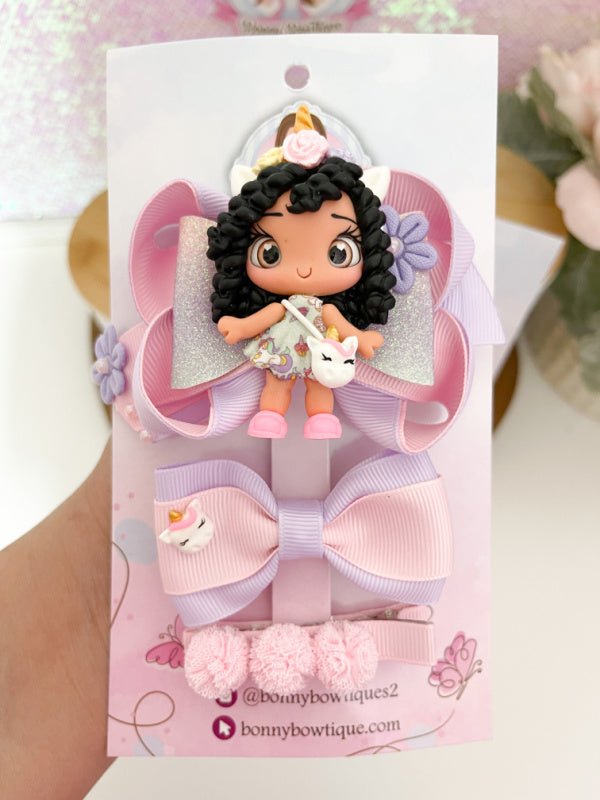 3 Piece Unicorn Hair Bow