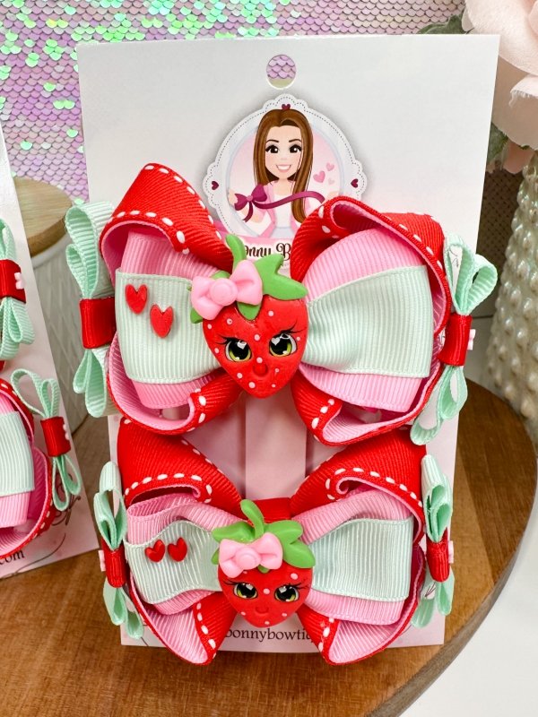 Strawberry Hair Bow