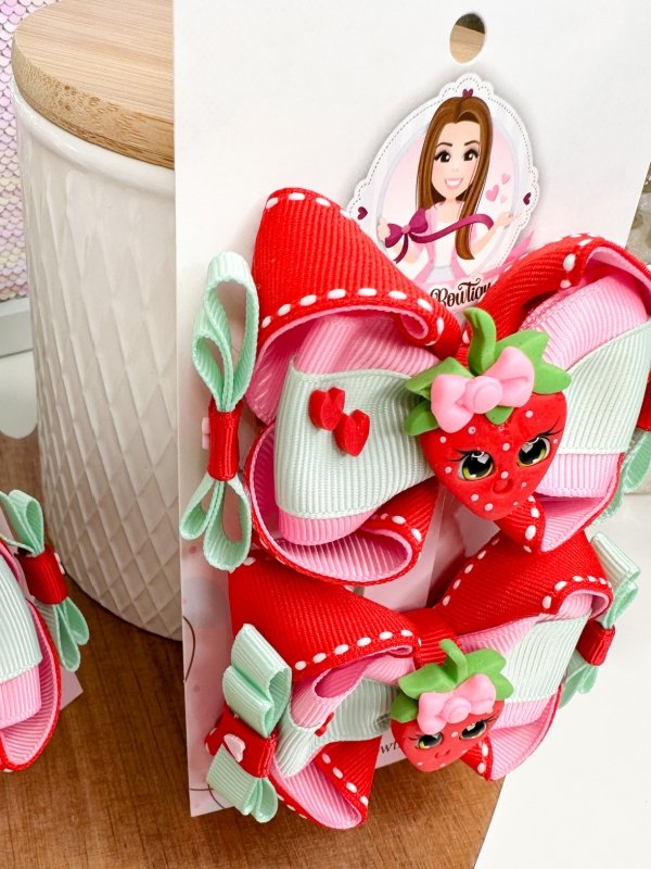 Strawberry Hair Bow