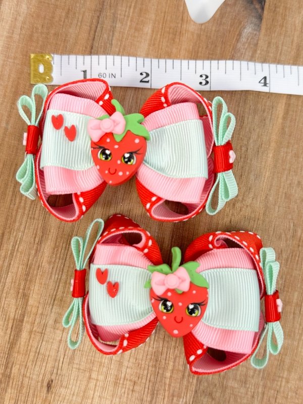 Strawberry Hair Bow