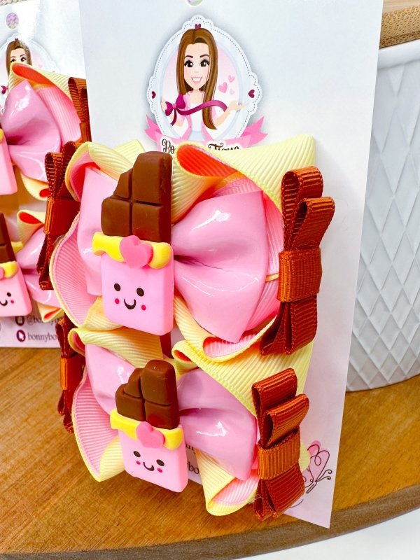 Chocolate Hair Bow