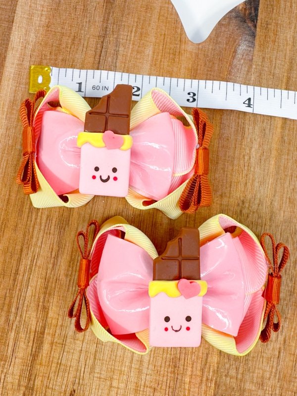 Chocolate Hair Bow