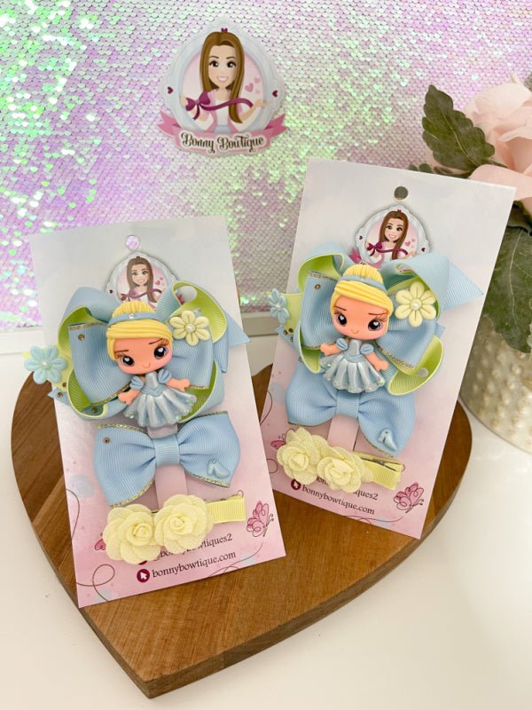 3 Piece Cinderella Hair Bow