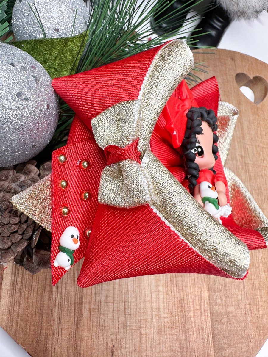 Christmas Doll s2 Hair Bow